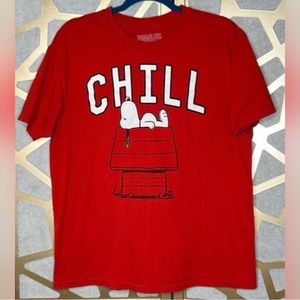 Peanuts Snoopy "Chill" Red T-Shirt‎